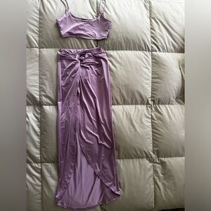 Two pieces Set Lilac (Crop top and Skirt)